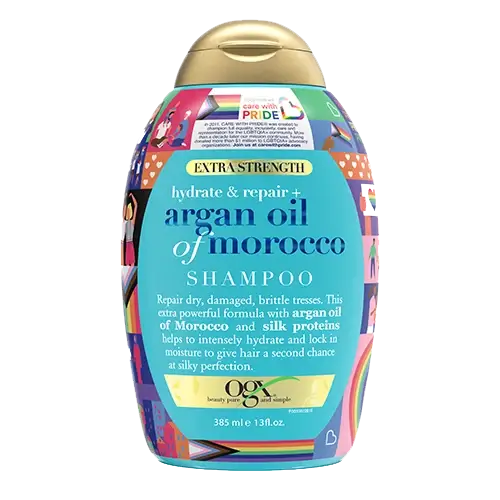 OGX Argan Oil Shampoo Pride packaging